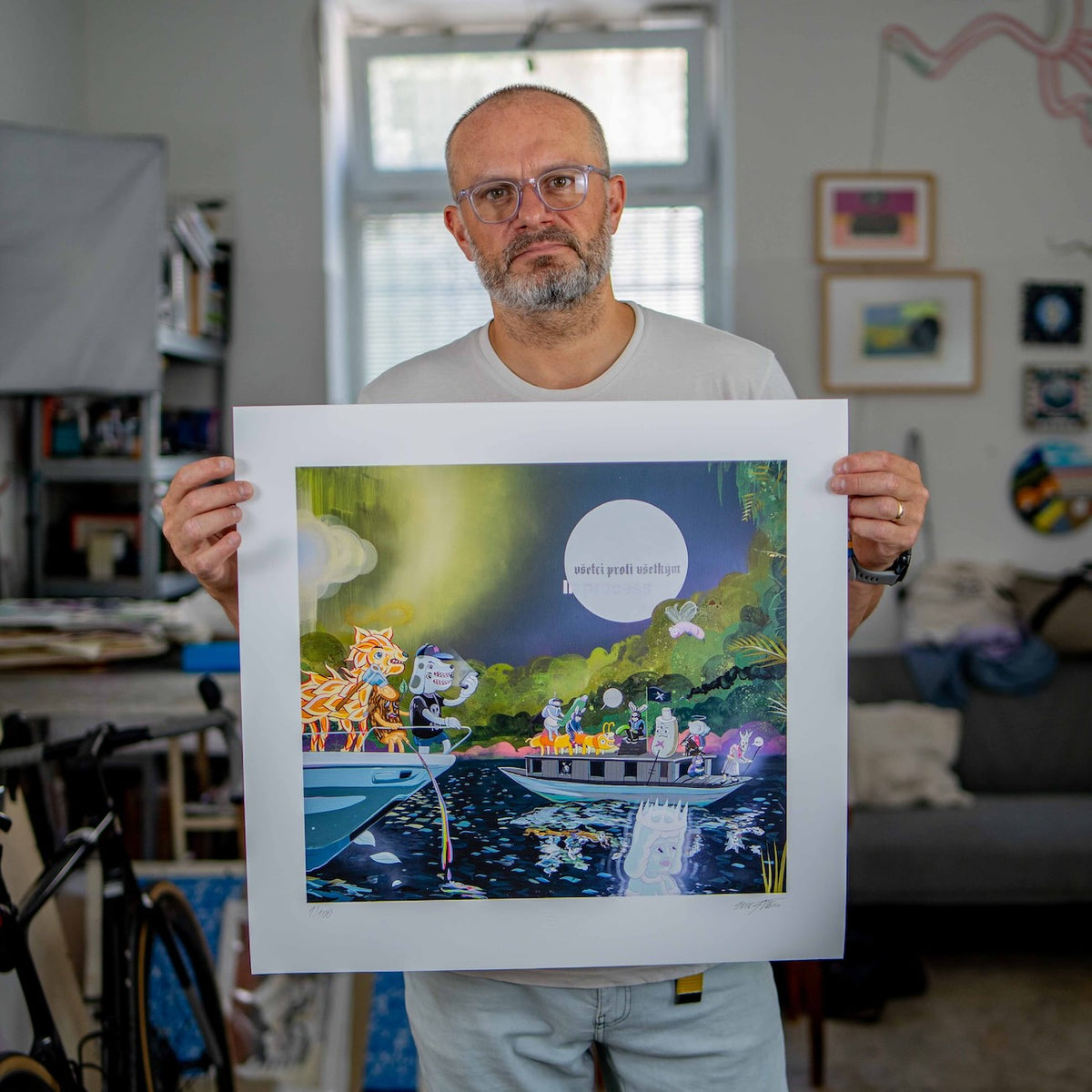 Holding the print