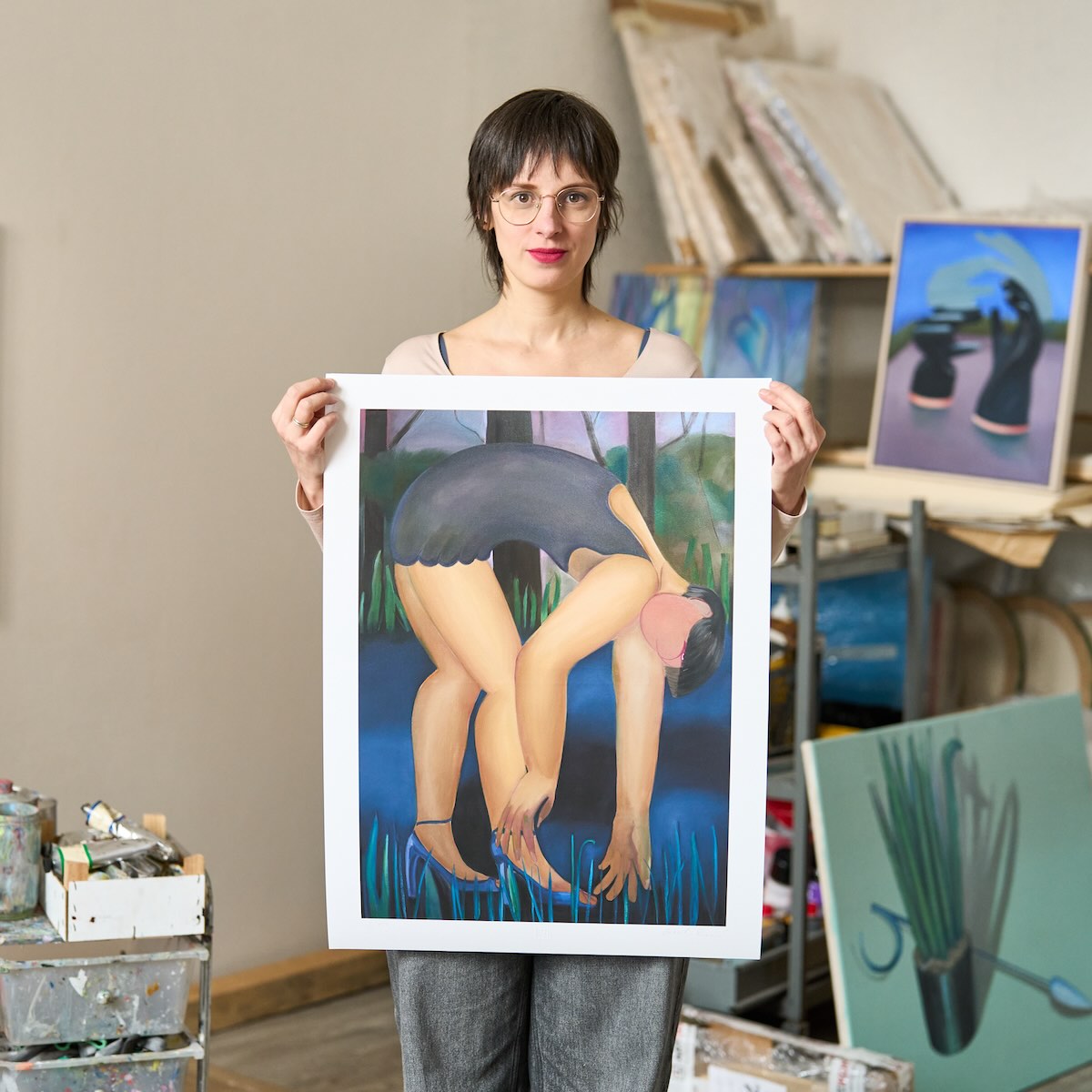 Holding the print