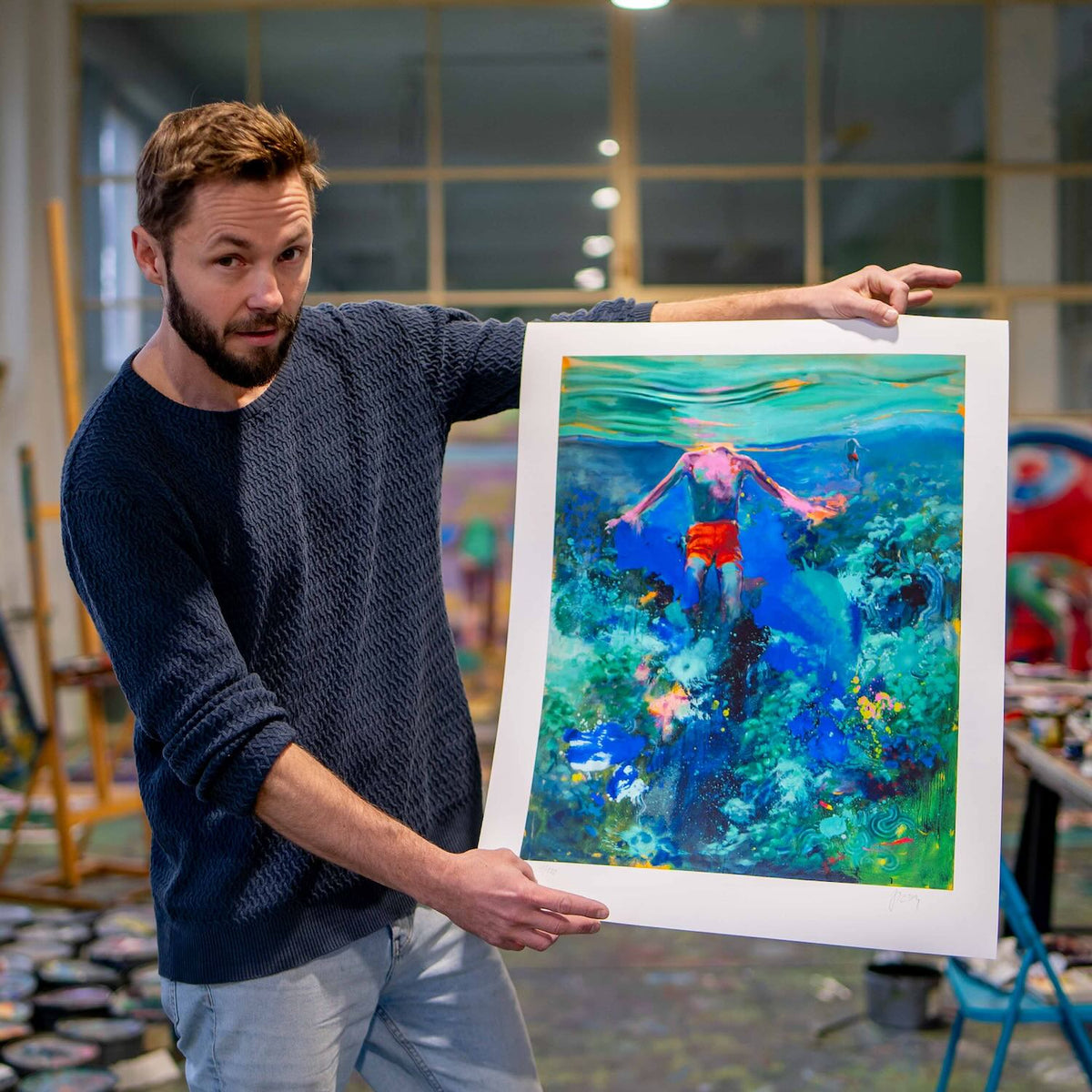 Holding the print