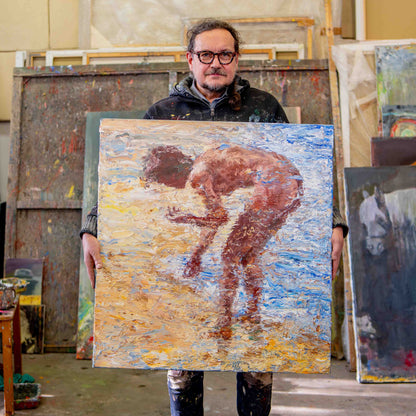 Pavel Šmíd | Akt na pláži - ORIGINÁL