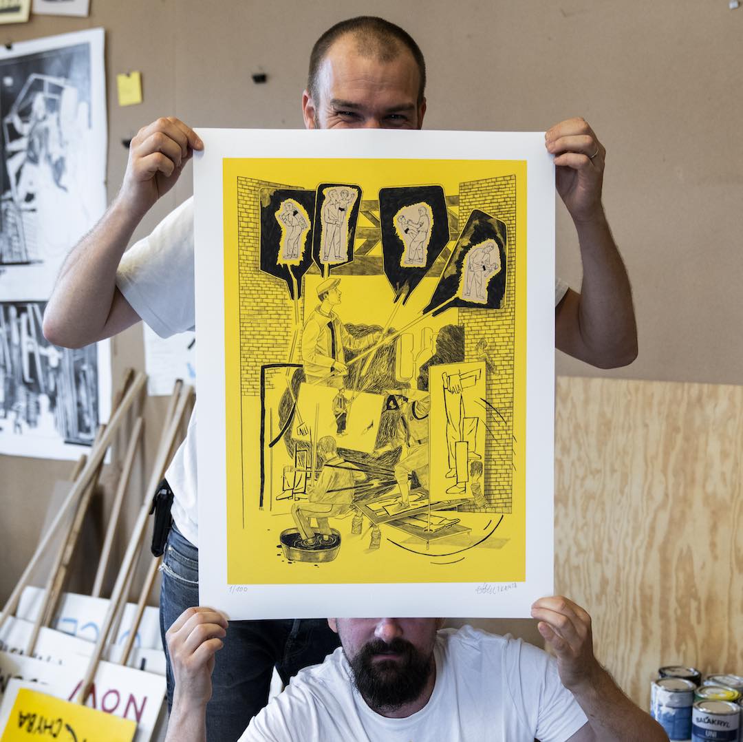 Holding the print